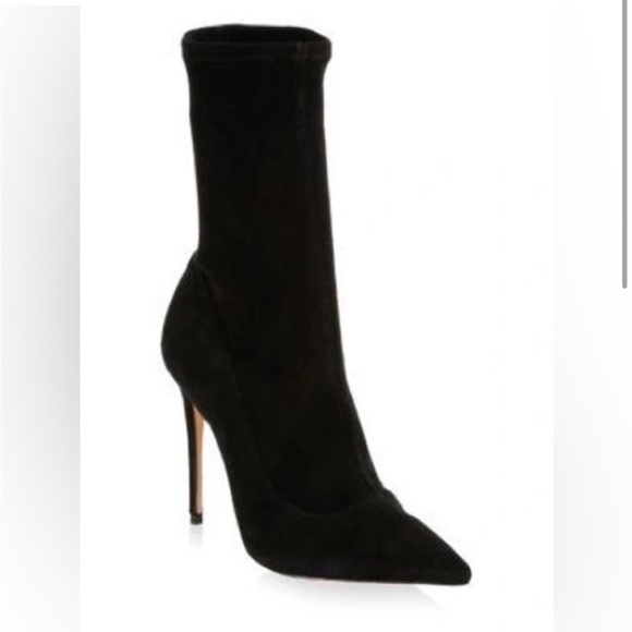 Schutz Mislane Sock Stiletto Booties in Black Suede Womens Size 6.5 - Picture 8 of 8